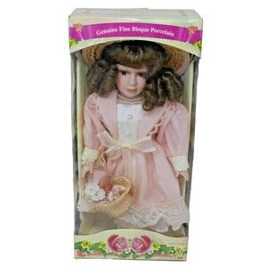 Silk Road Gifts Inc Genuine Fine Bisque Porcelain 12" Doll